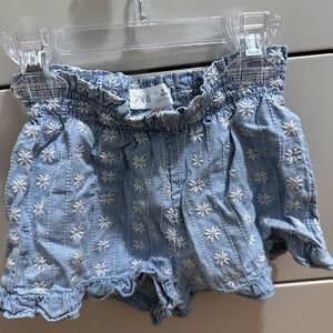 Zara Light Blue Floral Women's Shorts